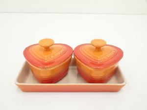 ル・クルーゼ　ハート形ココットペア